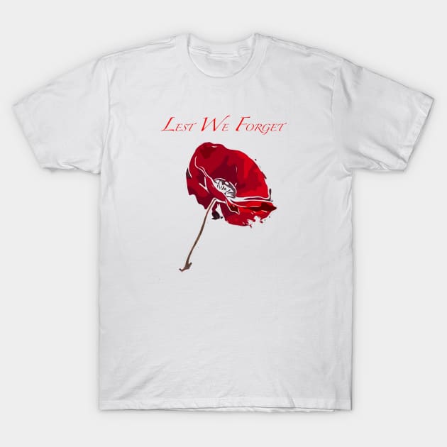 Fasbytes Remembrance Day Poppy T-Shirt by FasBytes